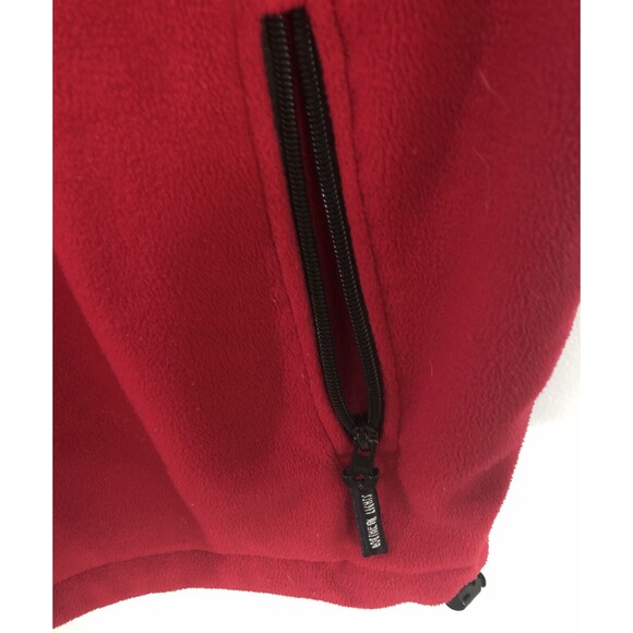 Unisex XL Northern Lights Clothing Fleece Zip Up Jacket Pockets Alaska Red - Picture 6 of 7